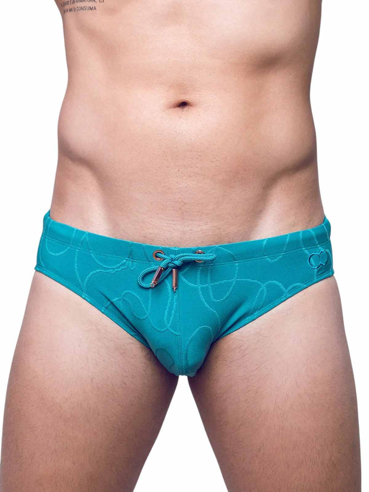 2Eros V10 Textured Swim Brief Signet Ripple Green
