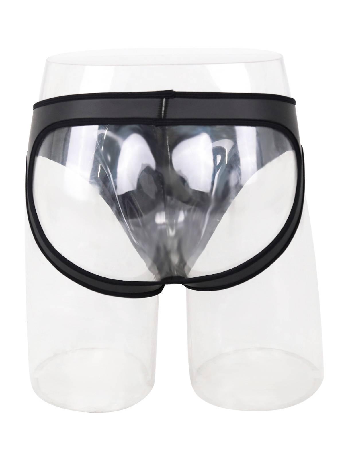 Rude Rider Neoprene Brief Open Back Bottoms Black, XL size
