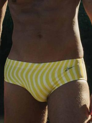 2Eros V40 Printed Swim Briefs Sunga Dolce Yellow - Size: M