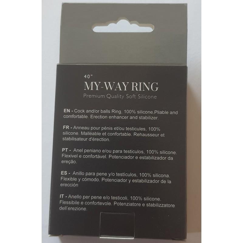 My Way Cockring, Grey, ¯ 40 mm