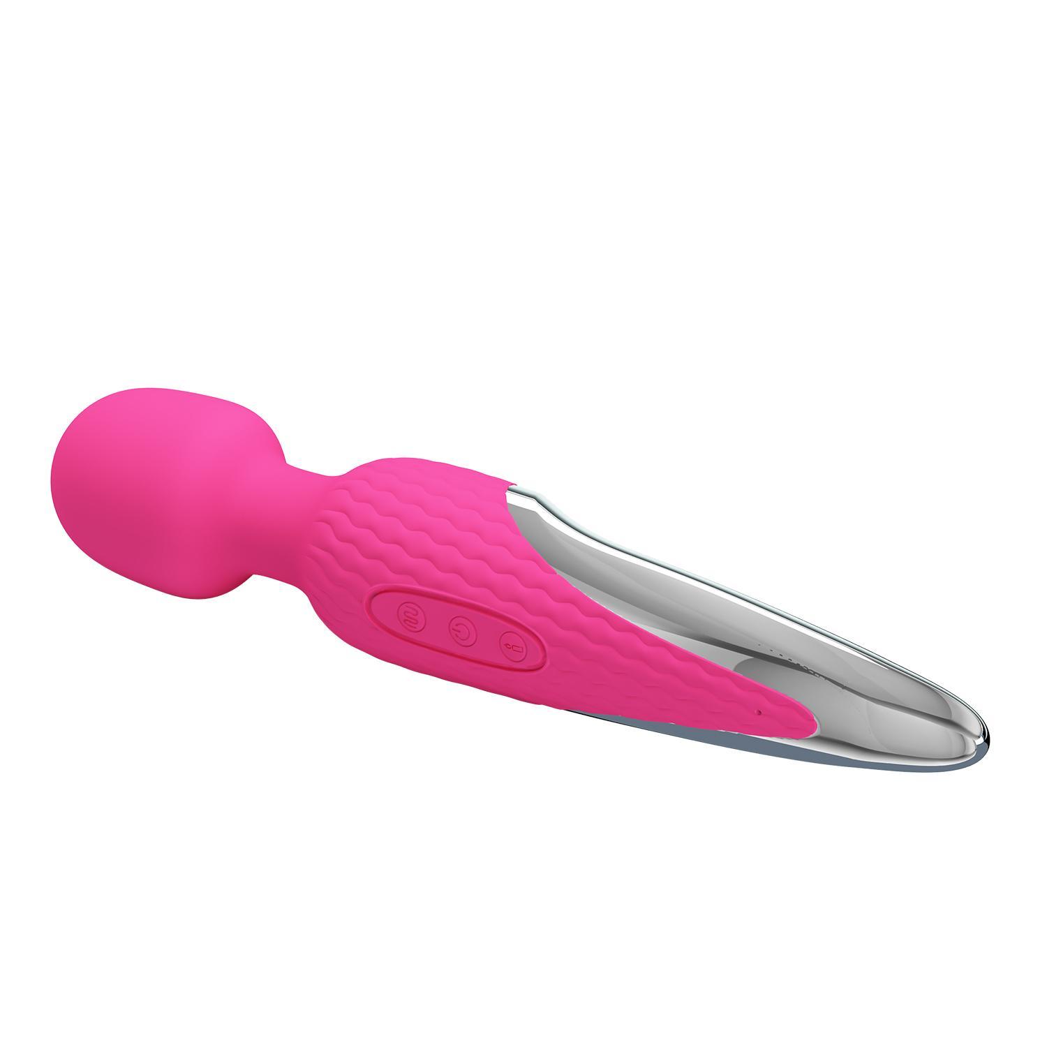 PRETTY LOVE - Antony, Heating up to 48 ?, Super powerful body wand massager, 7 functions of vibration, 5 levels of speed adjustment,  silicone, rechargeable ?:260mm   L:48mm