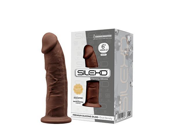 SILEXD Premium Silicone Dildo Model 2, 15,4 cm, Brown SILEXD Premium Silicone Dildo Model 2, 15,4 cm, Brown