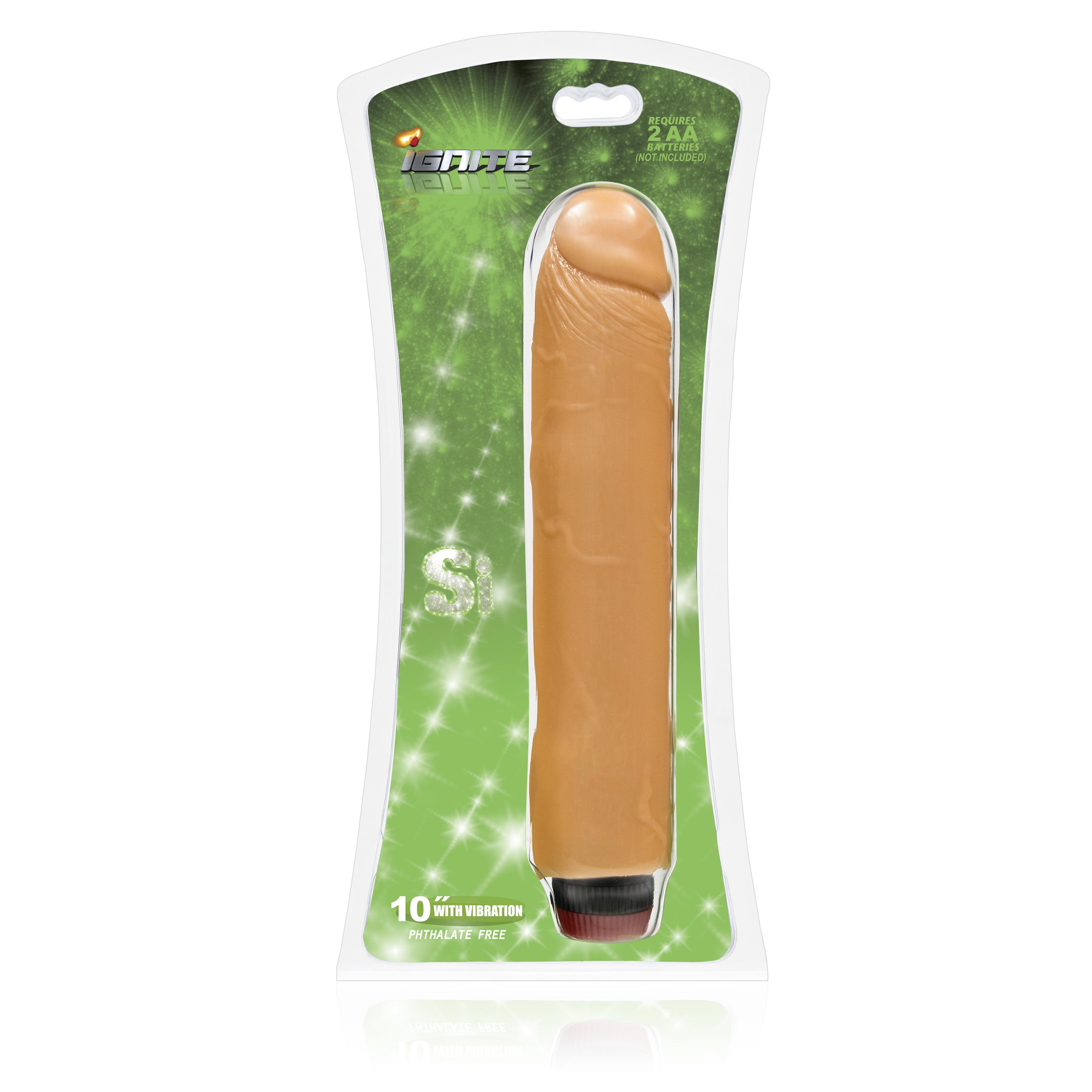 SI IGNITE Cock Dong with Vibration, Flesh, 26 cm