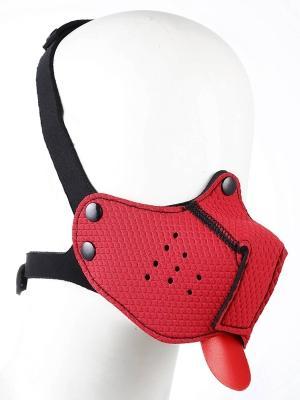 Rude Rider Puppy Face Mask Neoprene Red