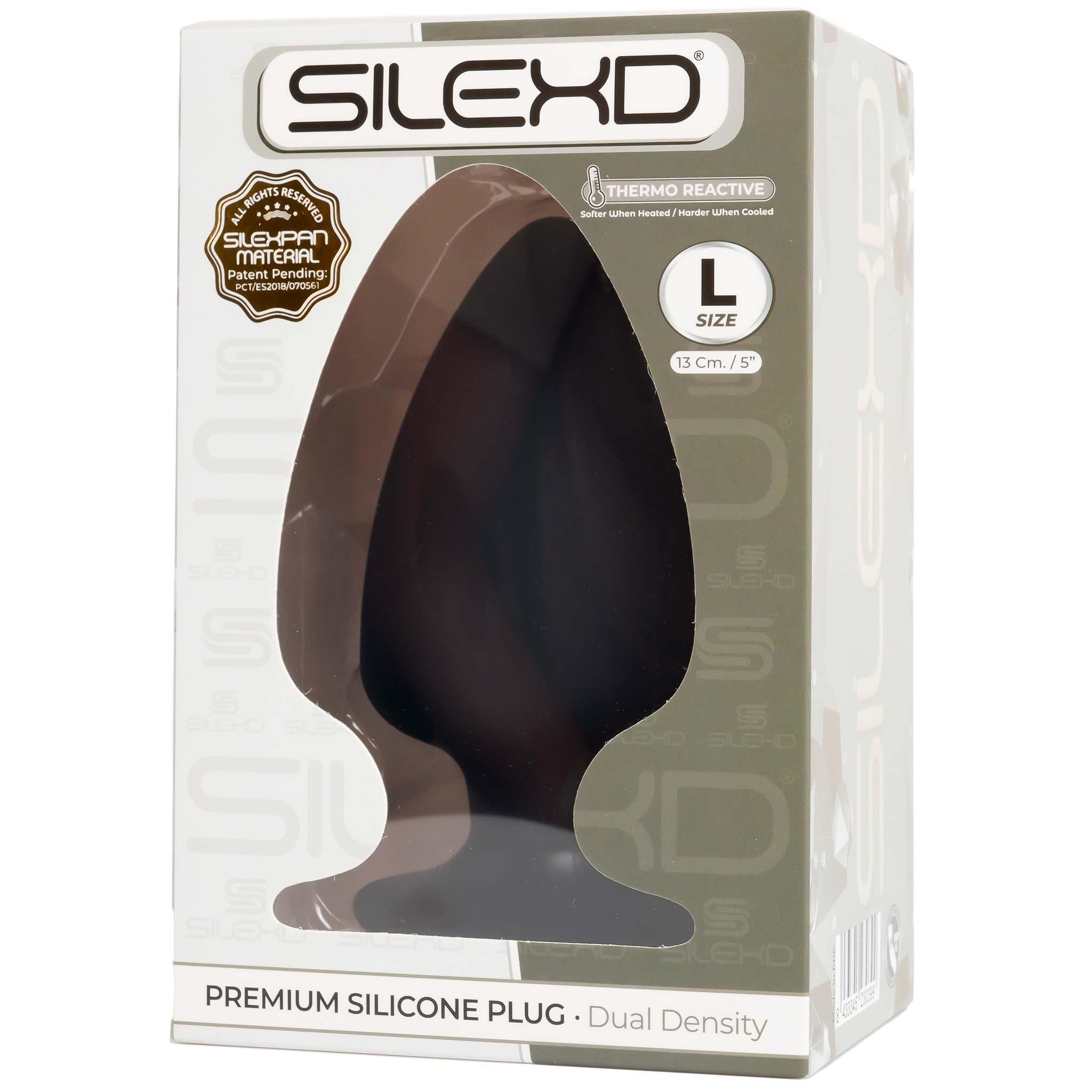 SILXED Premium Silicone Butt Plug L, 13 cm, Black