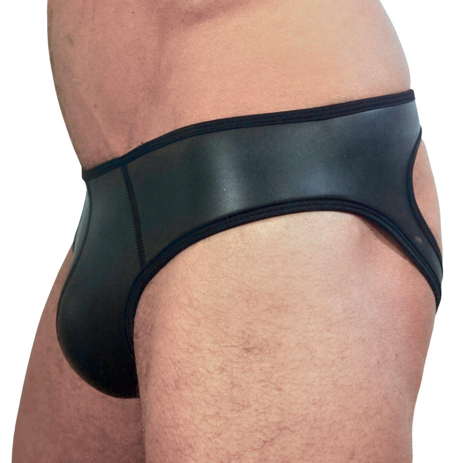 Rude Rider Neoprene Brief Open Back Bottoms Black, XL size