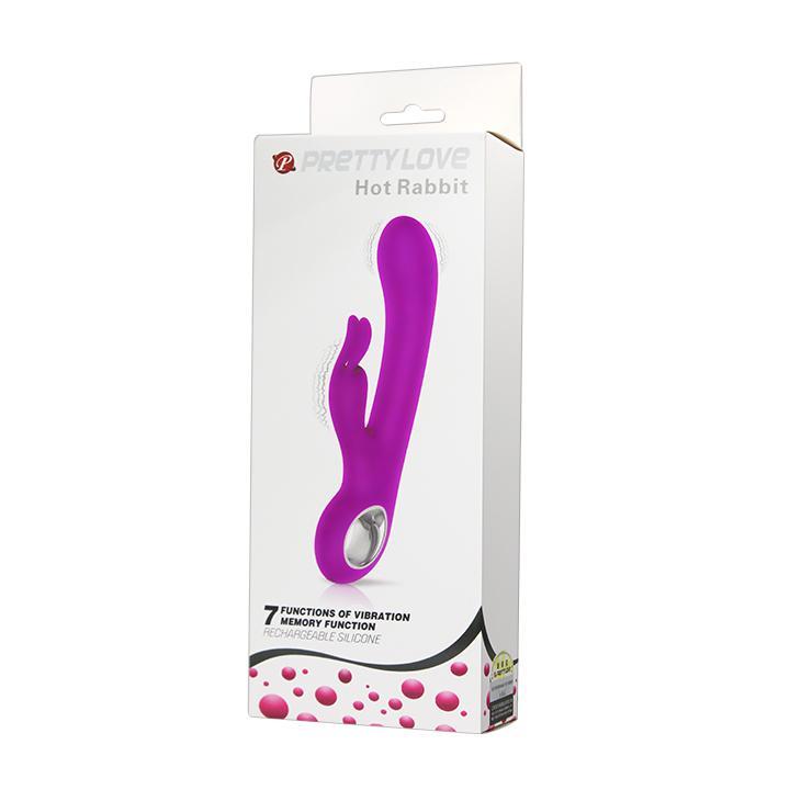 PRETTY LOVE - Hot Rabbit, 7 functions of vibration, 5 level of speed control, rechargeable ?:25mm   L:166mm