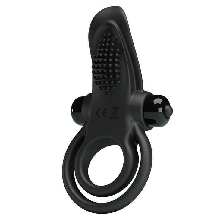 PRETTY LOVE - Vibrant Penis Ring & Stimulator, 56 mm, Black