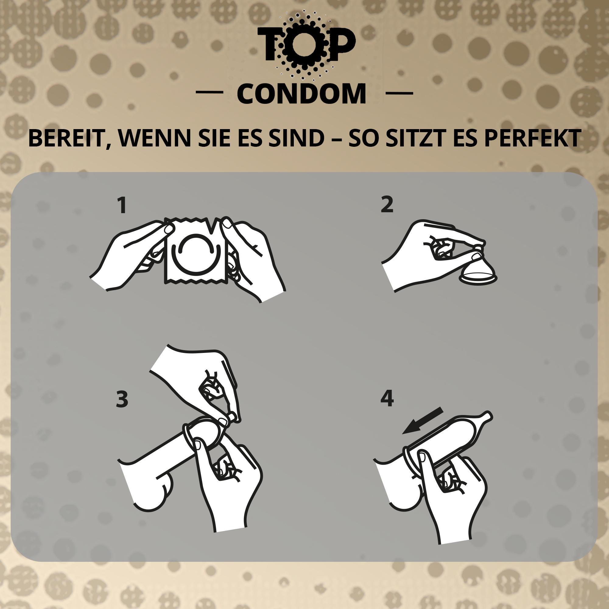 TOP Condoms Super Dot: DotCom - Where pleasure connects, Packs of 12