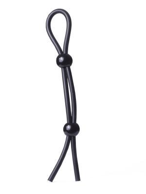 RudeRider Long Hog Tie Cockring, Black