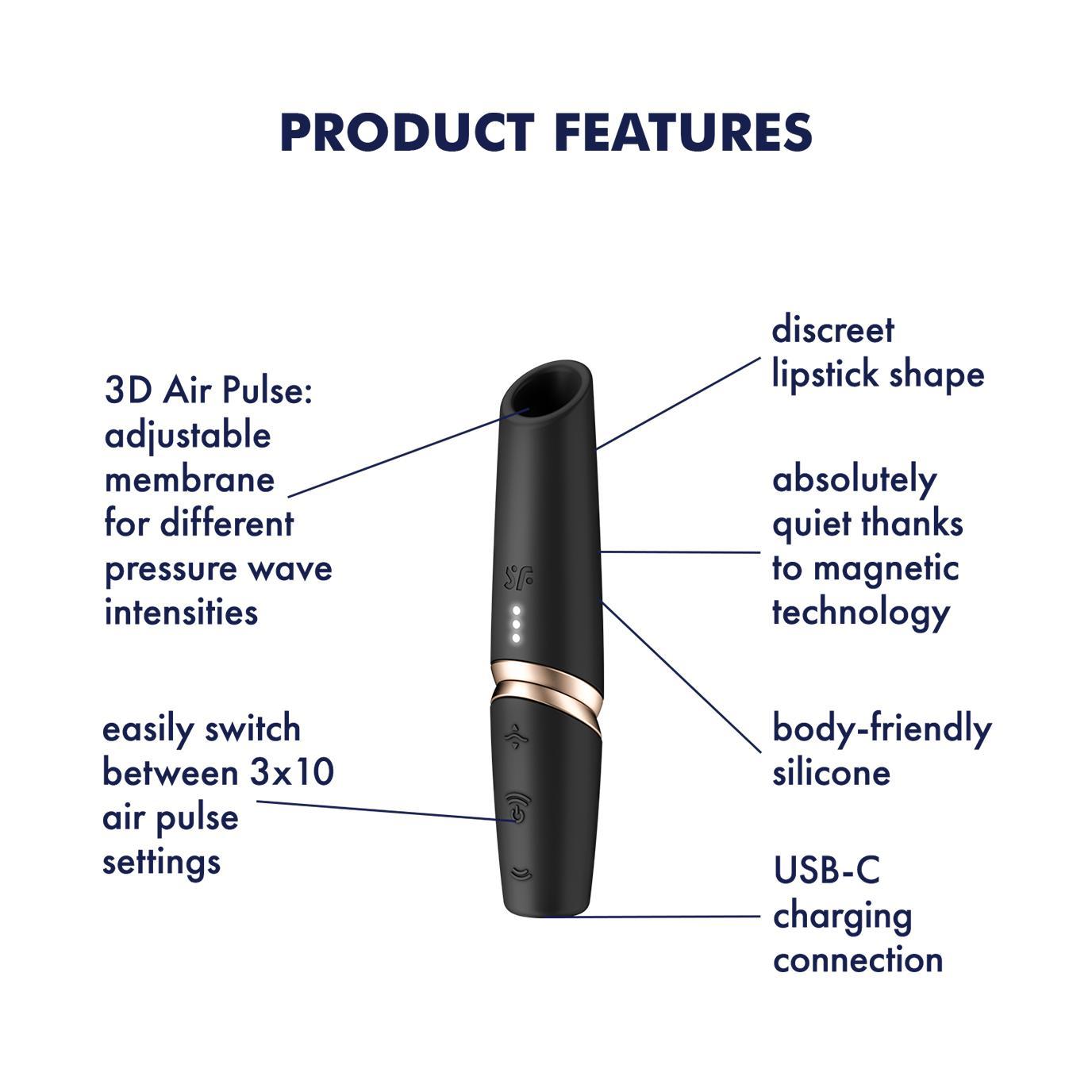 Satisfyer Perfect Kiss, Black