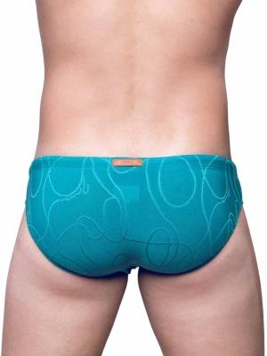 2Eros V10 Textured Swim Brief Signet Ripple Green