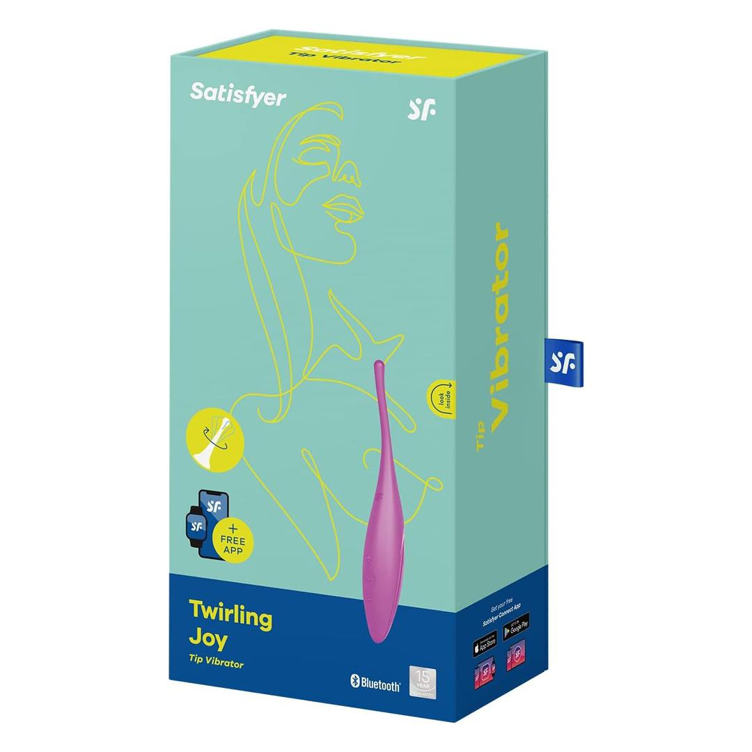 Satisfyer Twirling Joy Connect App Vibrator, Pink, 18 cm