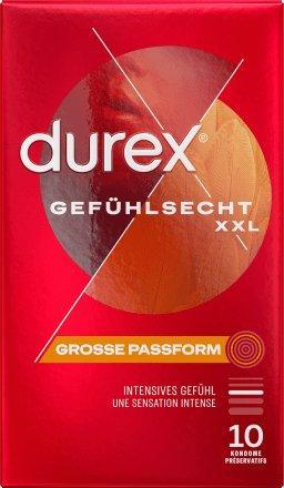 Durex Gefühlsecht XXL Condoms 10pcs, with Reservoir, Ø 60mm, 220mm
