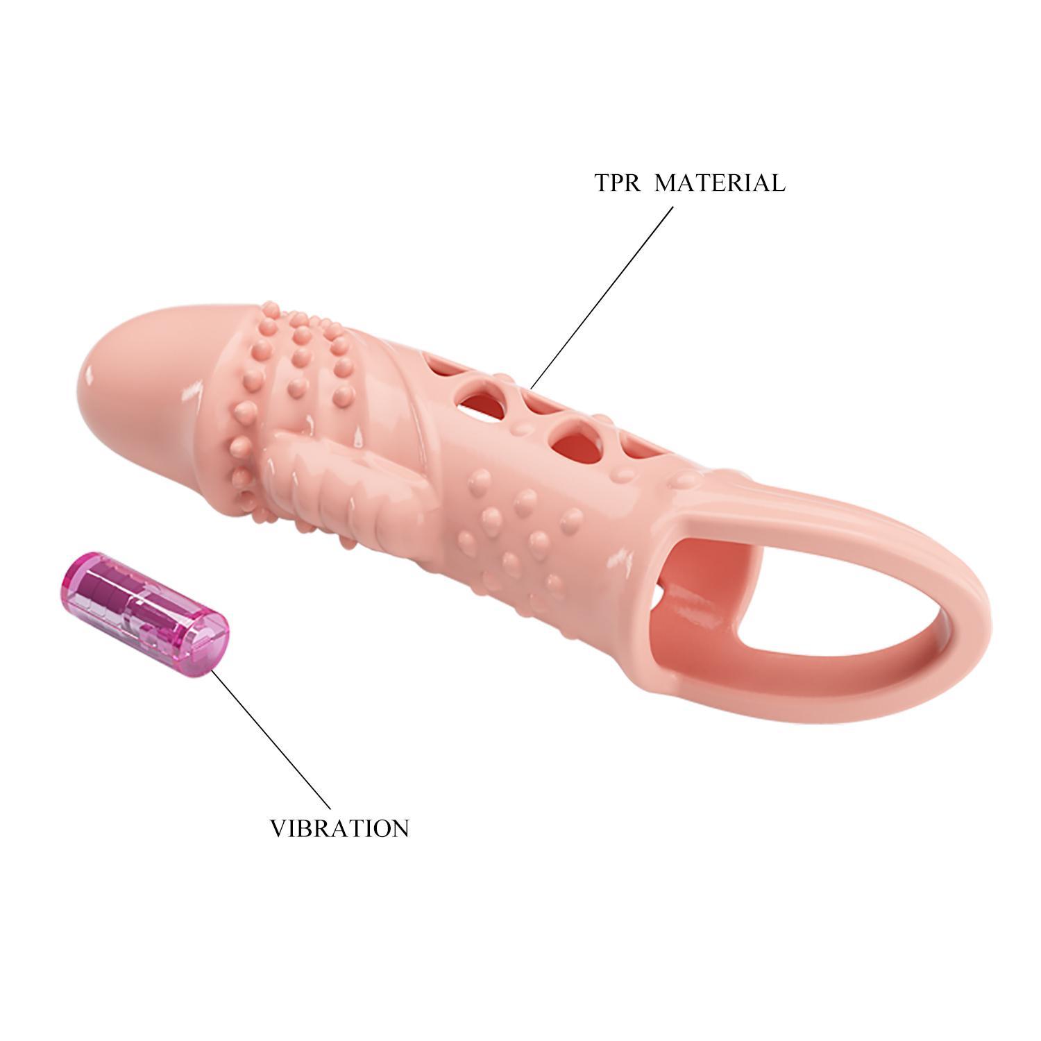 PRETTY LOVE - Cecelia, TPR material, penis sleeve, vibration, 3LR936 battery. 40.5*185 PRETTY LOVE - Cecelia, TPR material, penis sleeve, vibration, 3LR936 battery. 40.5*185