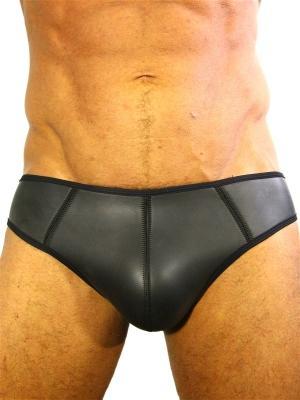 Rude Rider Neoprene Brief Open Back Bottoms Black, XL size