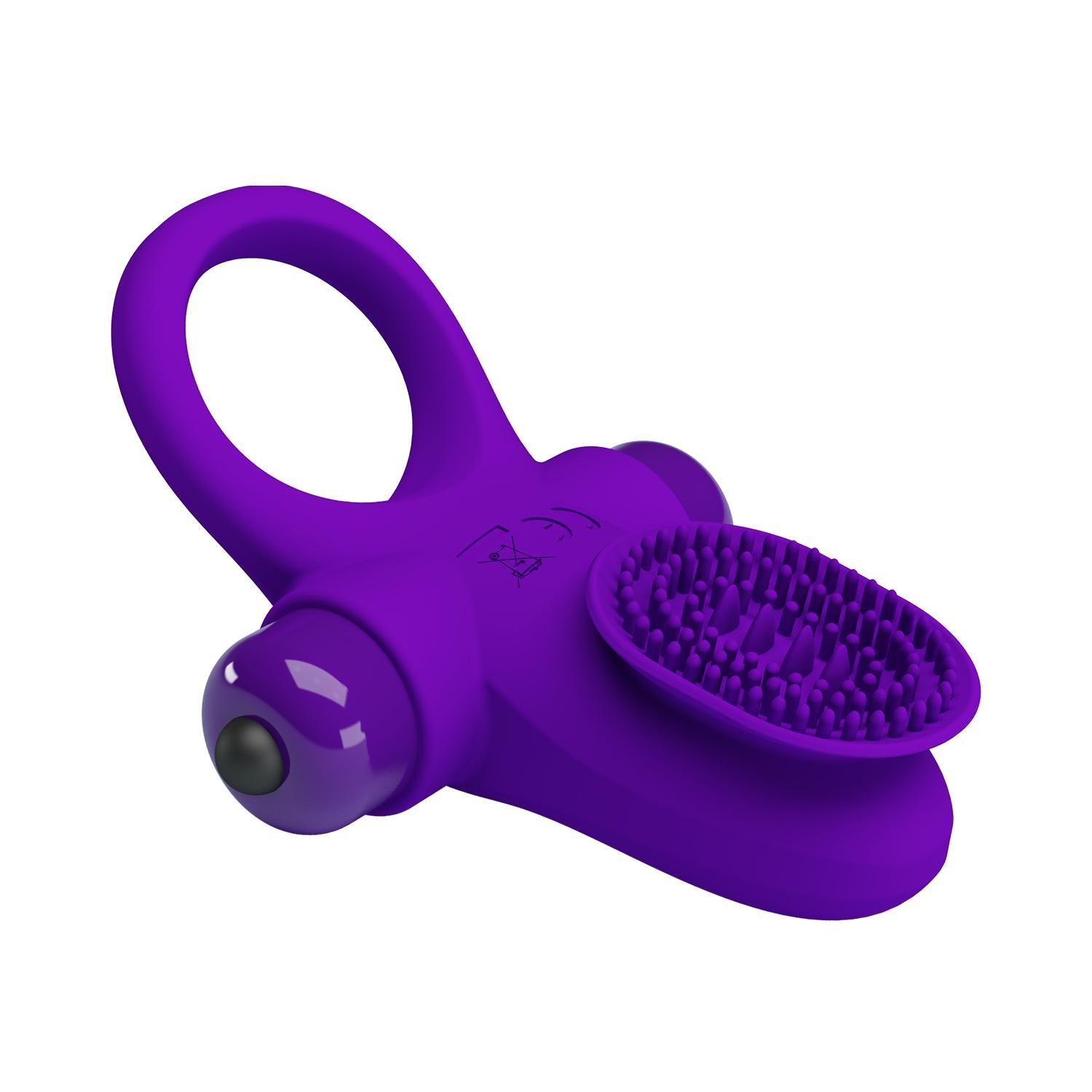 PRETTY LOVE - Vibrant Penis Ring, 56 mm, Purple