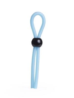RudeRider Short Hog Tie Cockring, Light Blue