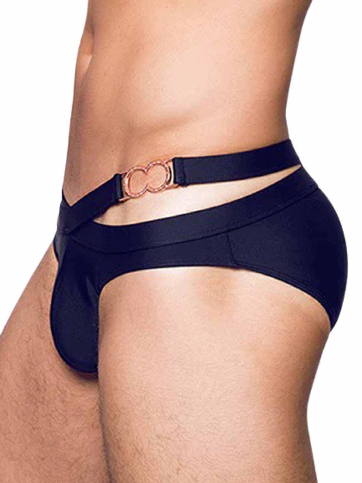 2Eros BLK Double Strap Swim Brief V20 Black - Size: L