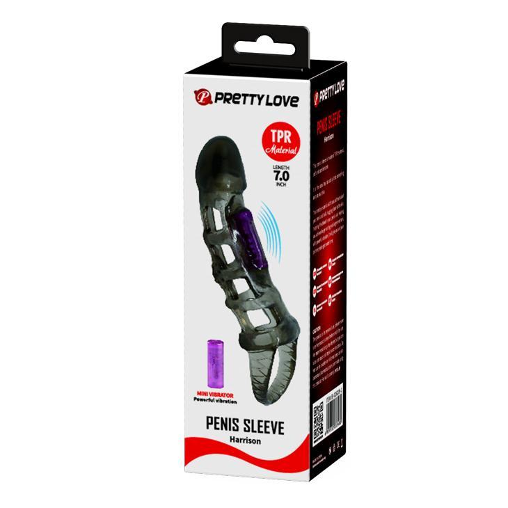 BAILE - Harrison, Penis extended Sleeve, mini vibrator, super-stretchy TPR material ?:35mm   L:160mm BAILE - Harrison, Penis extended Sleeve, mini vibrator, super-stretchy TPR material ?:35mm   L:160mm