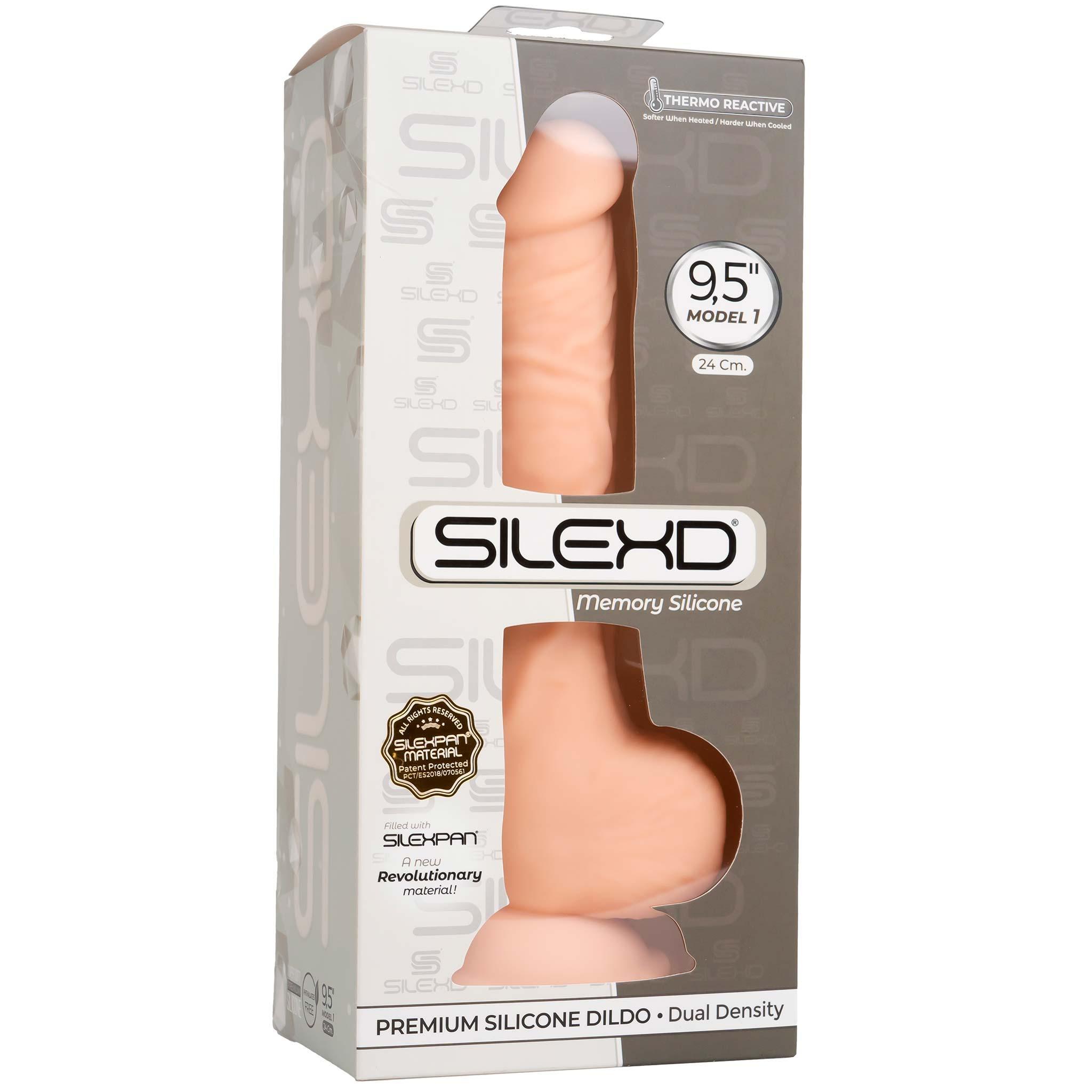 SILEXD Premium Silicone Dildo Model 1, 24 cm, Flesh