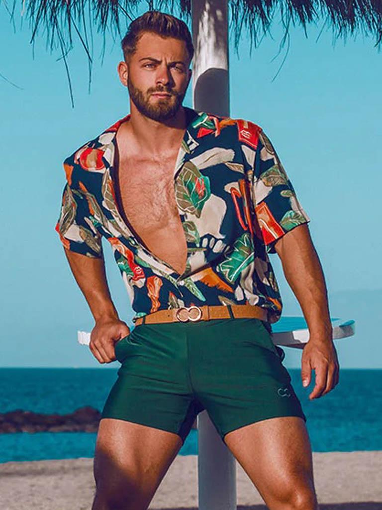 2Eros Bondi Bar Beach Swim Shorts S60 Green (Series 3) - Size: L