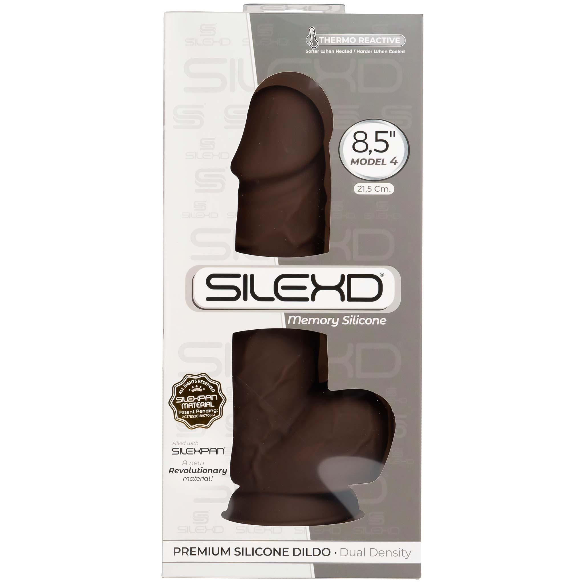 SILEXD Premium Silicone Dildo Model, 21,5 cm, Brown
