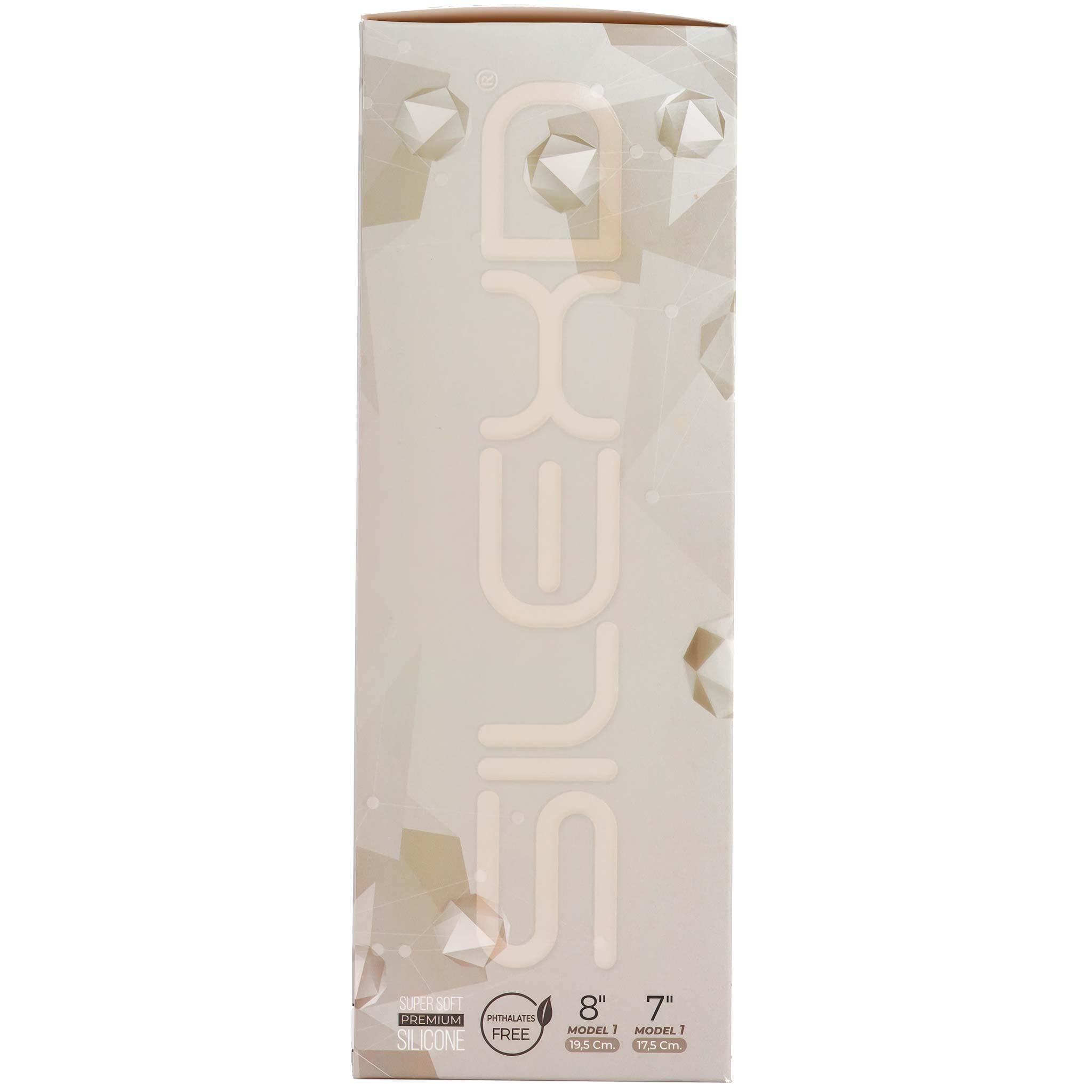 SILEXD Premium Silicone Dildo Model 1 Double Penetration (No Motor), 17,5 & 19,5 cm, Flesh