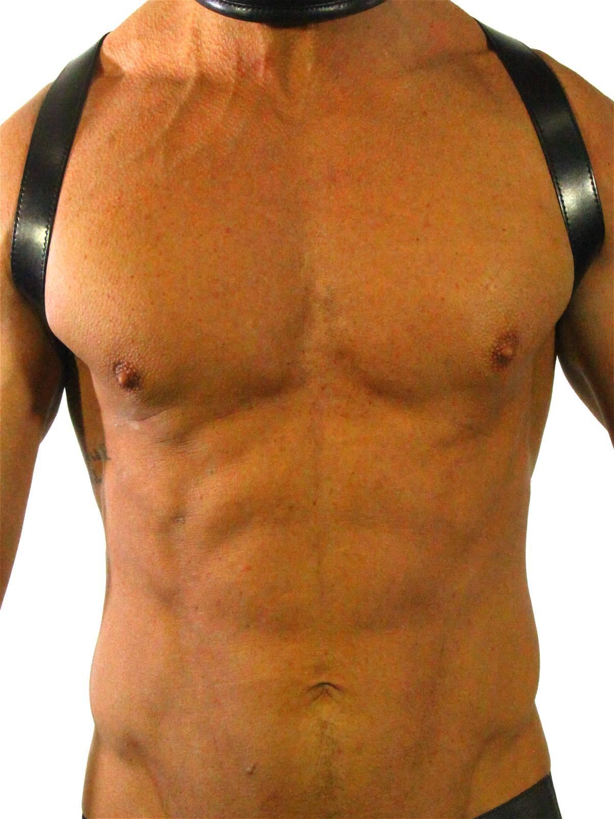 Rude Rider Shoulder X-Back Harness Leather Black/Black, M size