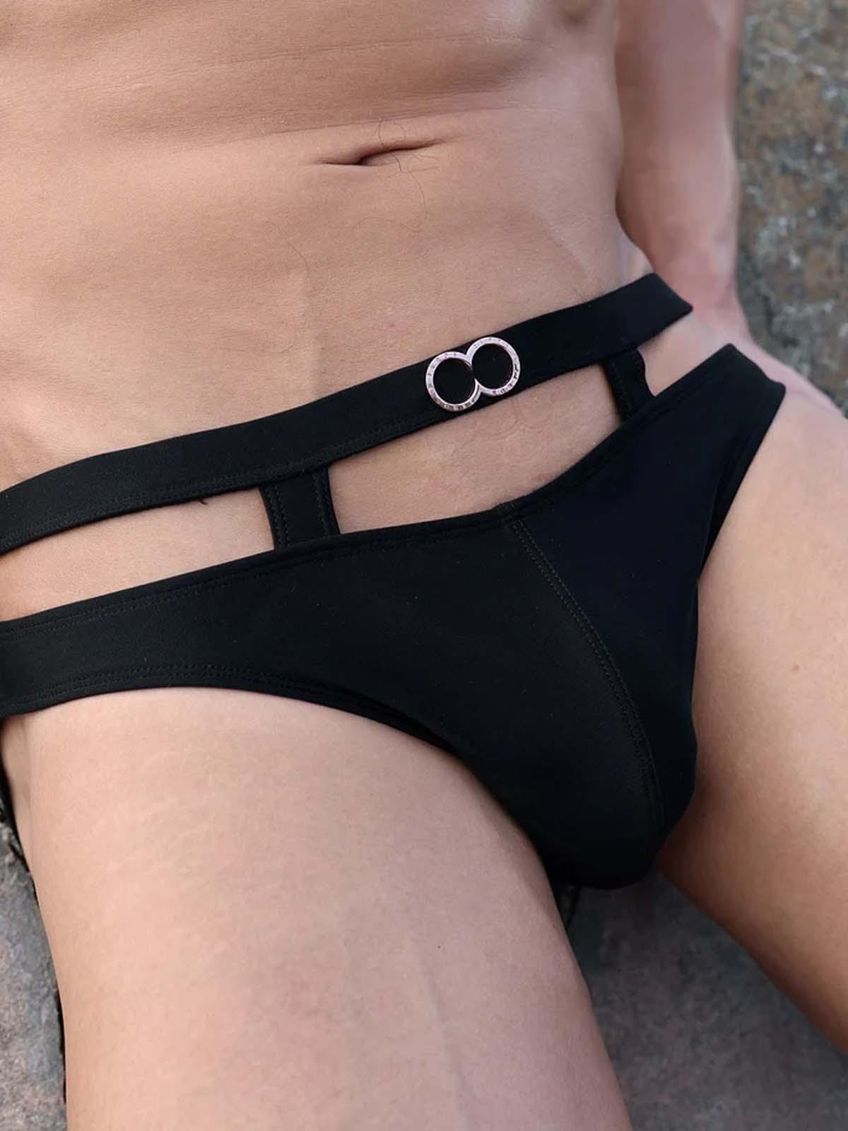 2Eros BLK Label No.7 Swim Brief Black