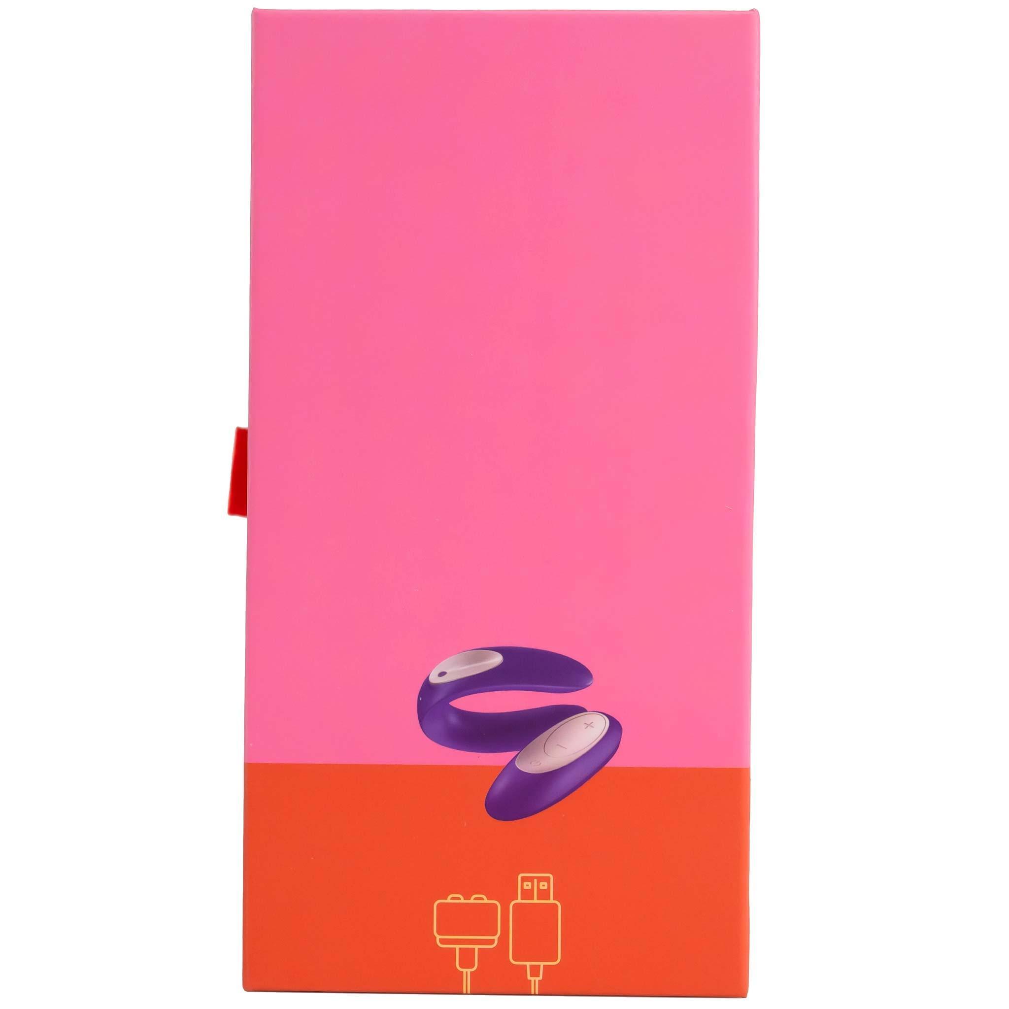 Satisfyer Double Plus Vibrator with Remote Control, Purple, 7 cm
