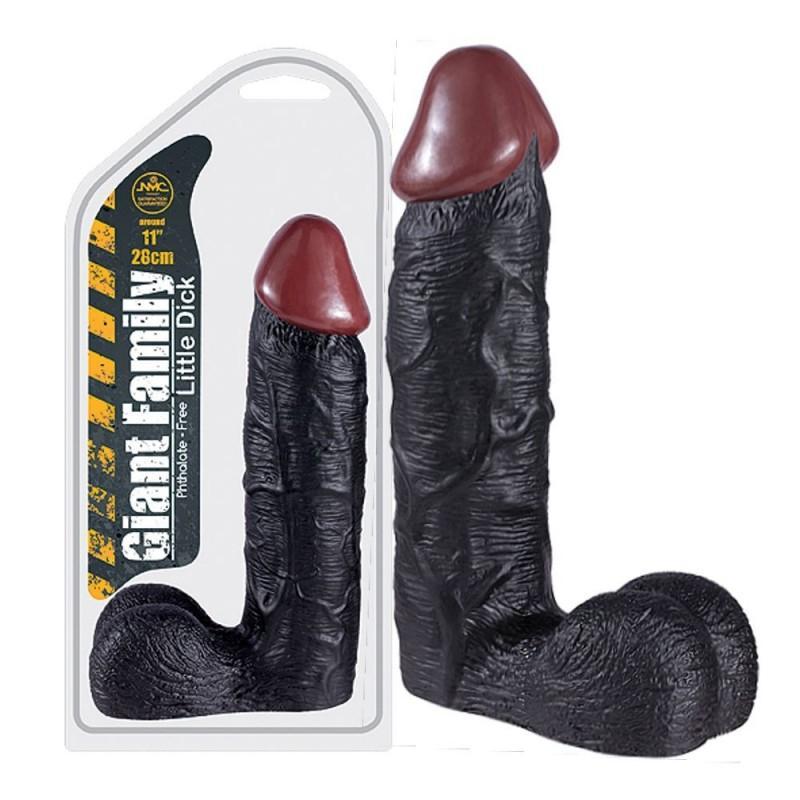 Giant Family Little Dick Dildo, 28 cm, Black