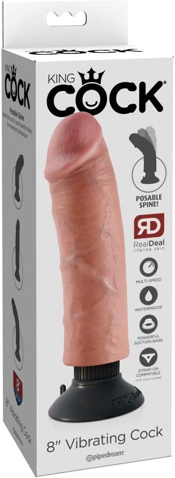 King Cock Vibrating Cock, 25 cm, Flesh