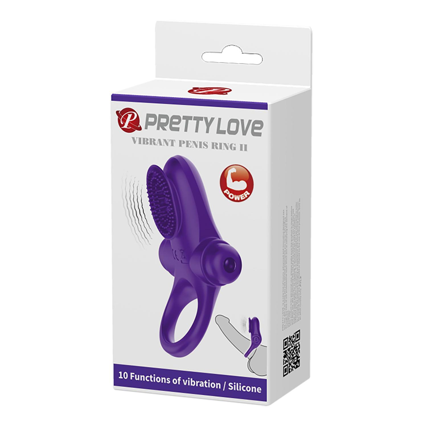 PRETTY LOVE - Vibrant Penis Ring, 56 mm, Purple