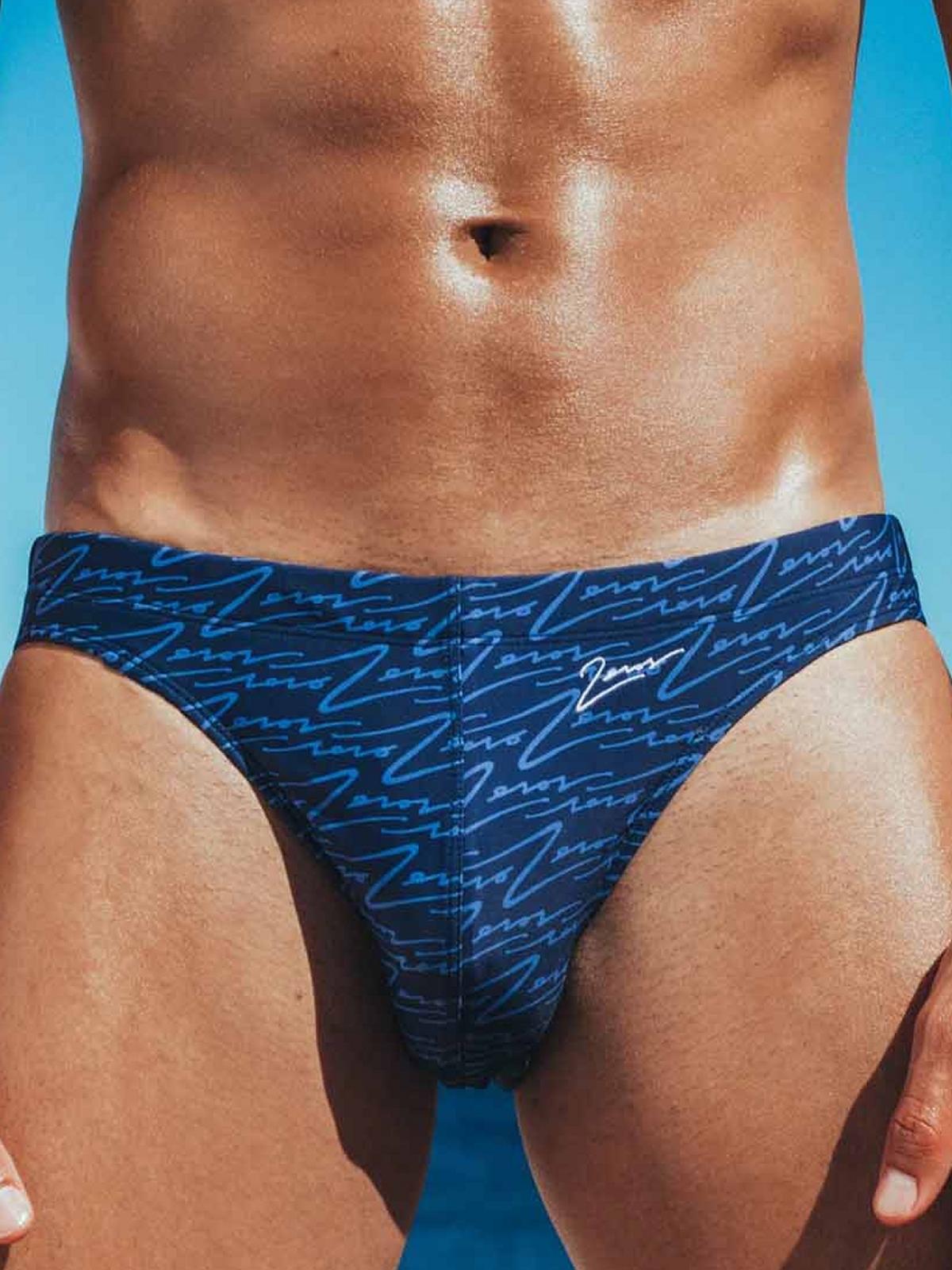 2Eros V20 Signature Print Swim Brief Navy - Size: L