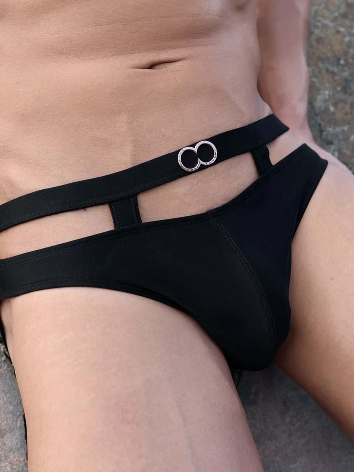 2Eros BLK Label No.7 Swim Brief Black