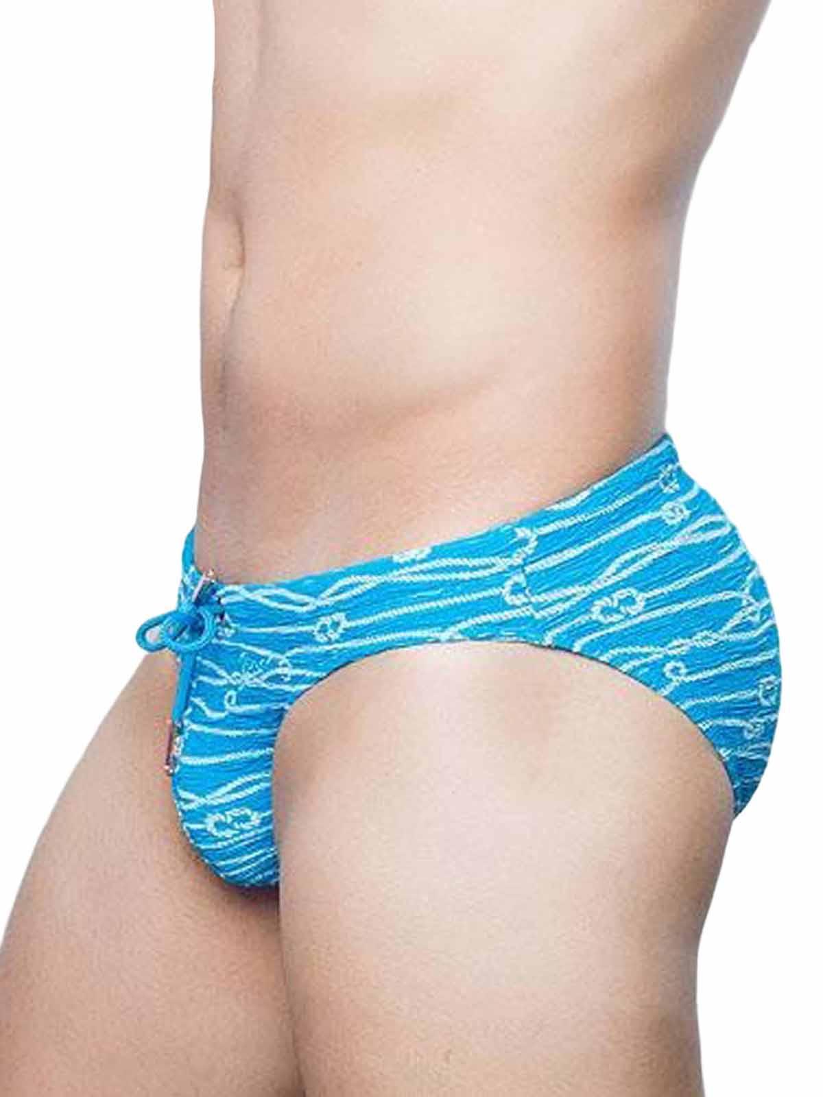 2Eros V20 Print Swim Brief Swimwear Manrope Blue