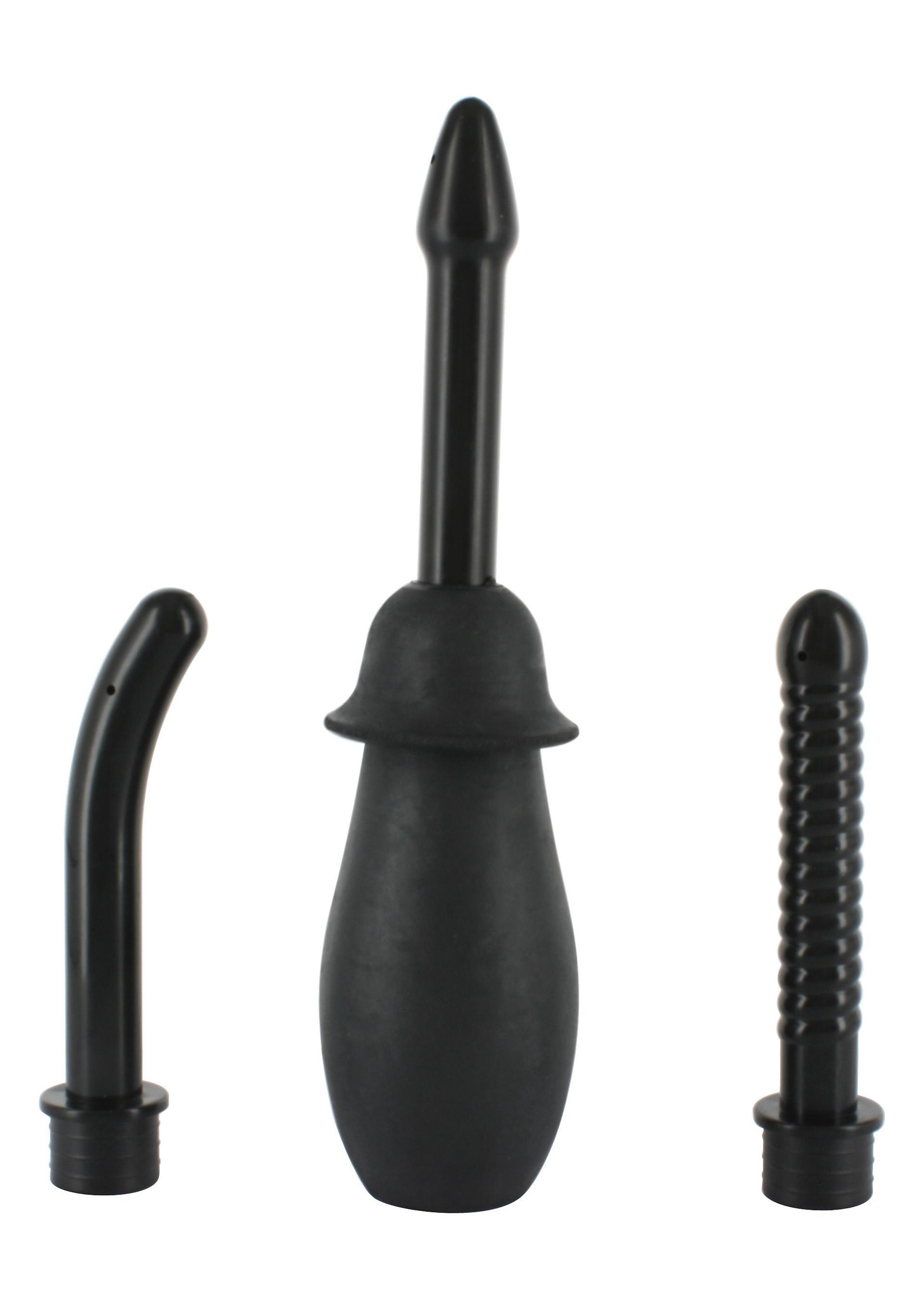 Easy to Use Anal Douche, Rubber/PP, Black Easy to Use Anal Douche, Rubber/PP, Black