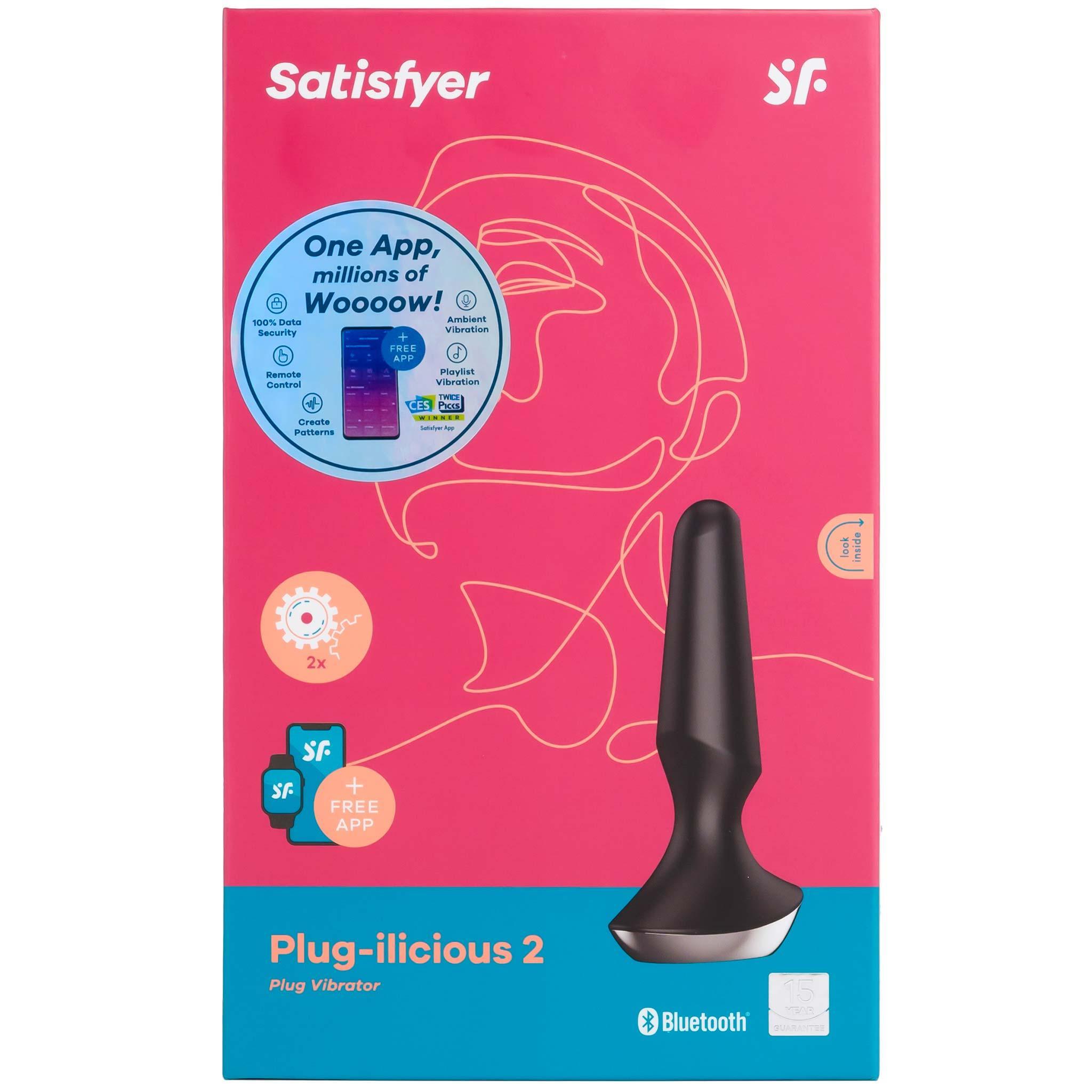 Satisfyer Plug-ilicious 2 Connect App Vibrator, Black, 12,5 cm
