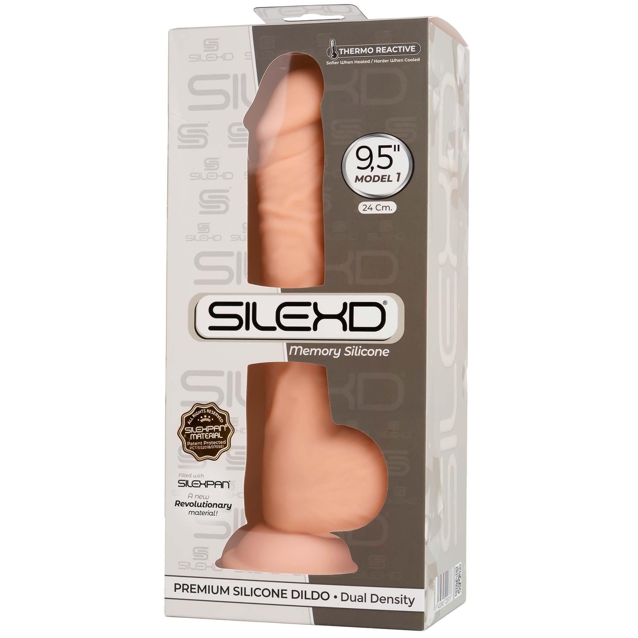 SILEXD Premium Silicone Dildo Model 1, 24 cm, Flesh