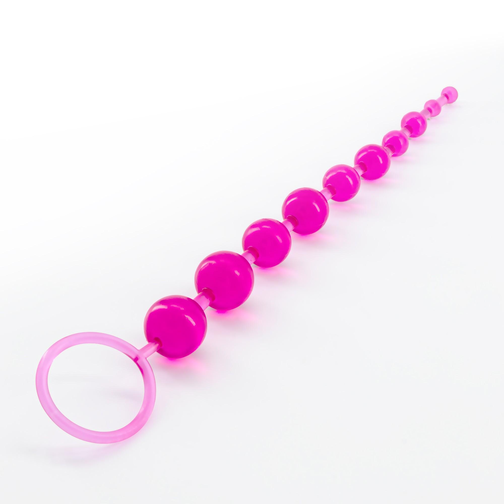 10 Bead Anal Chain Crushious Pink