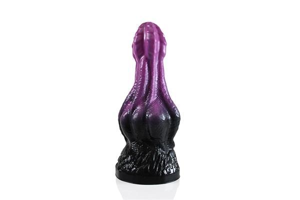 HellHound Hydra Dildo Small, 18 cm, Black & Purple