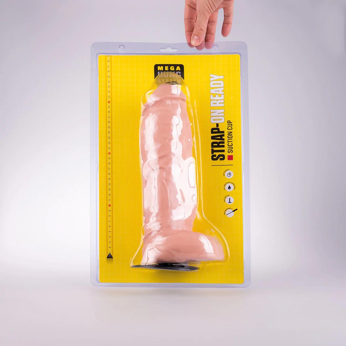Hung System Dildo Zac XL, 32,5 cm, Light Skin