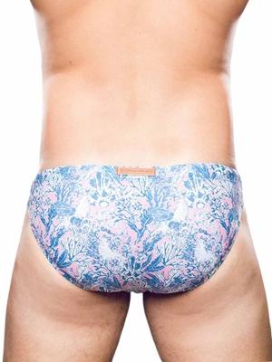 2Eros Print Swim Briefs V20 Swimwear Coral Teal