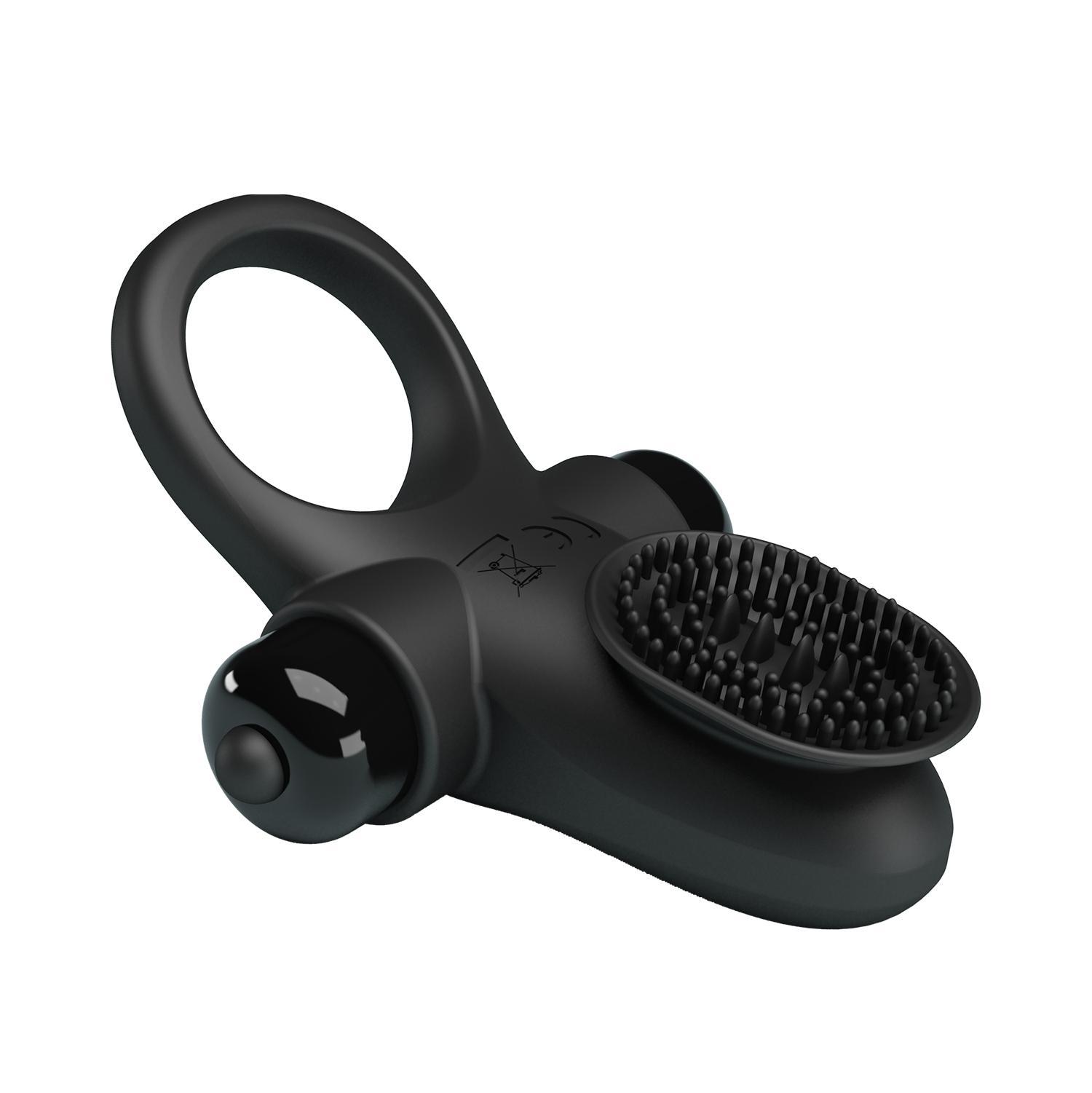 PRETTY LOVE - Vibrant Penis Ring, 56 mm, Black