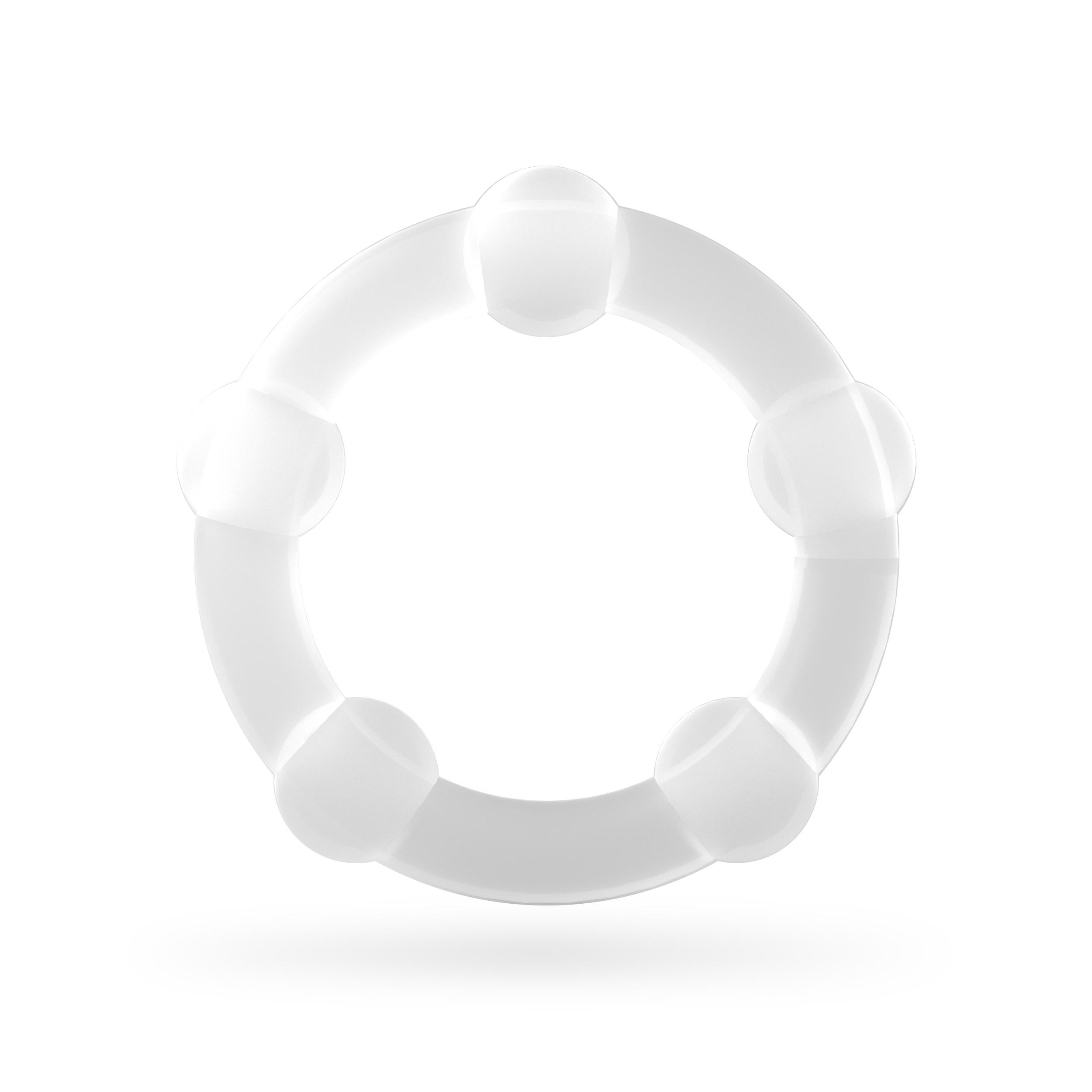 Triple Bead Cockring Set Clear Crushious