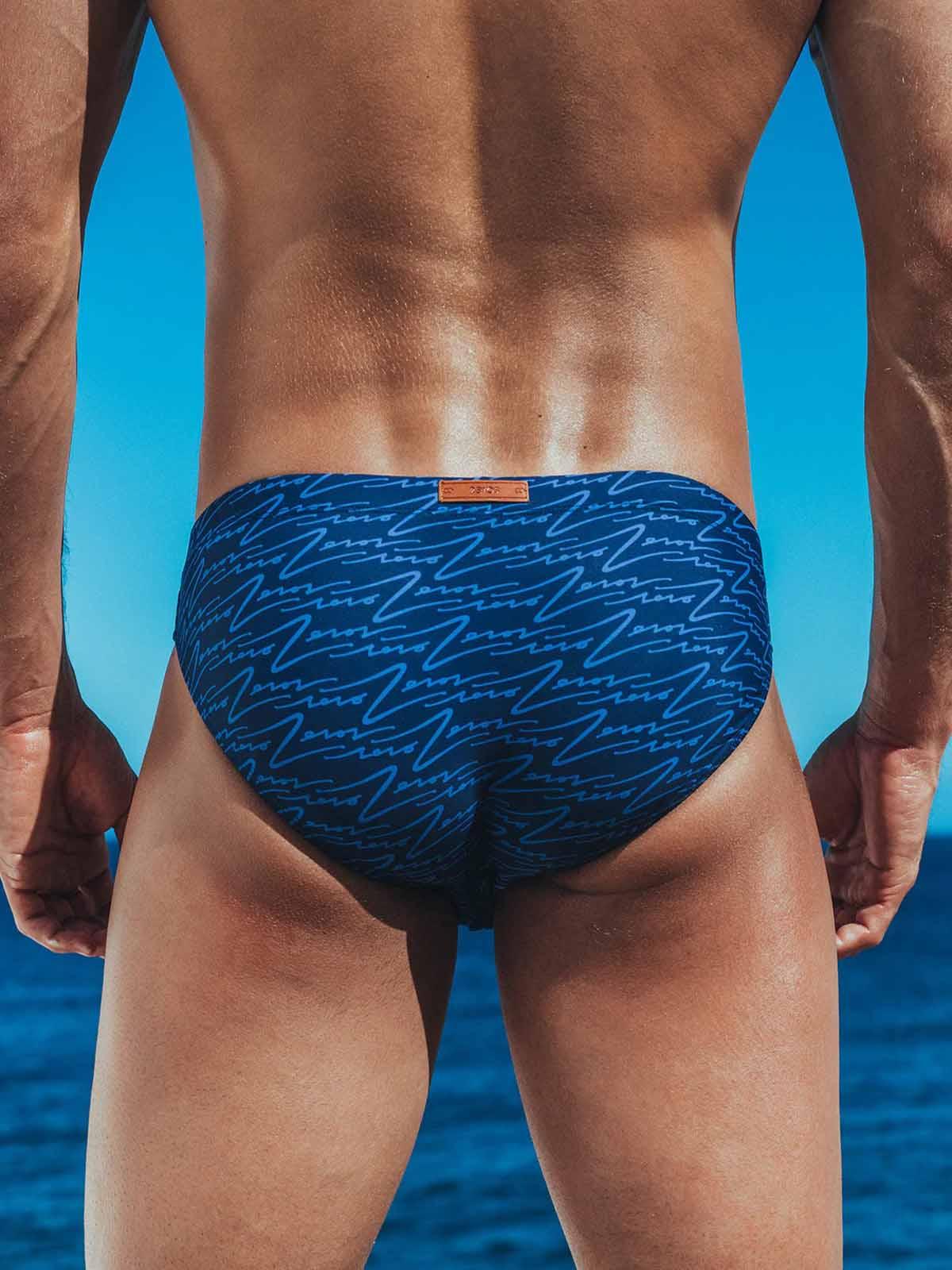 2Eros V20 Signature Print Swim Brief Navy - Size: L