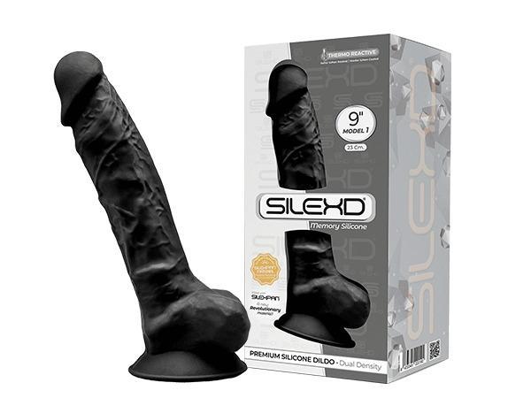 SILEXD Premium Silicone Dildo Model 1, 23 cm, Black SILEXD Premium Silicone Dildo Model 1, 23 cm, Black