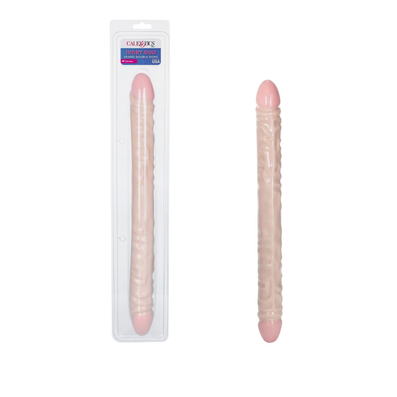 CalExotics Veined Double Dong, 46cm, Flesh
