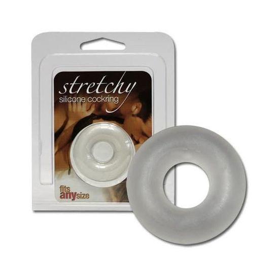 Stretchy Silicone Cockring, Clear